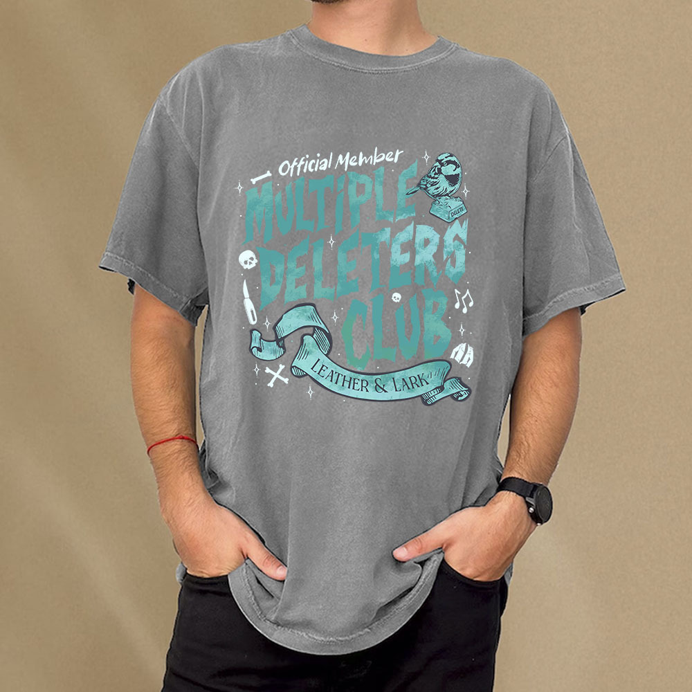 Pagewings Multiple Deleters Club Unisex Washed T-shirt
