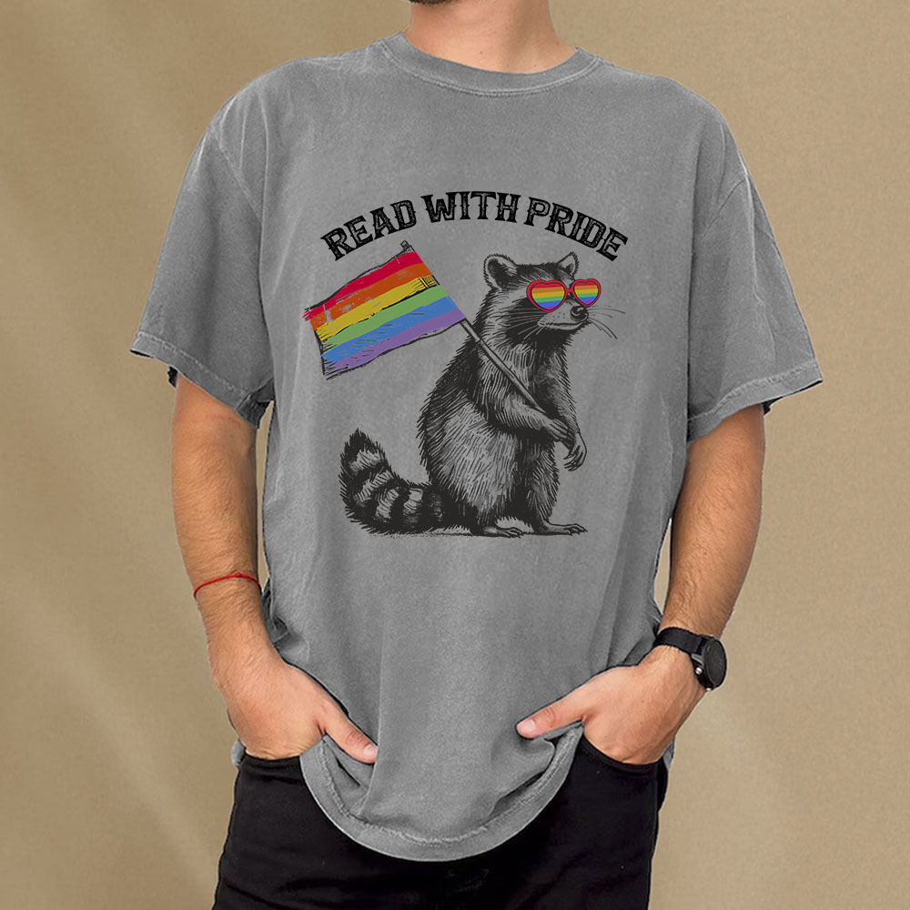 Pagewings Read with Pride Unisex Washed T-shirt