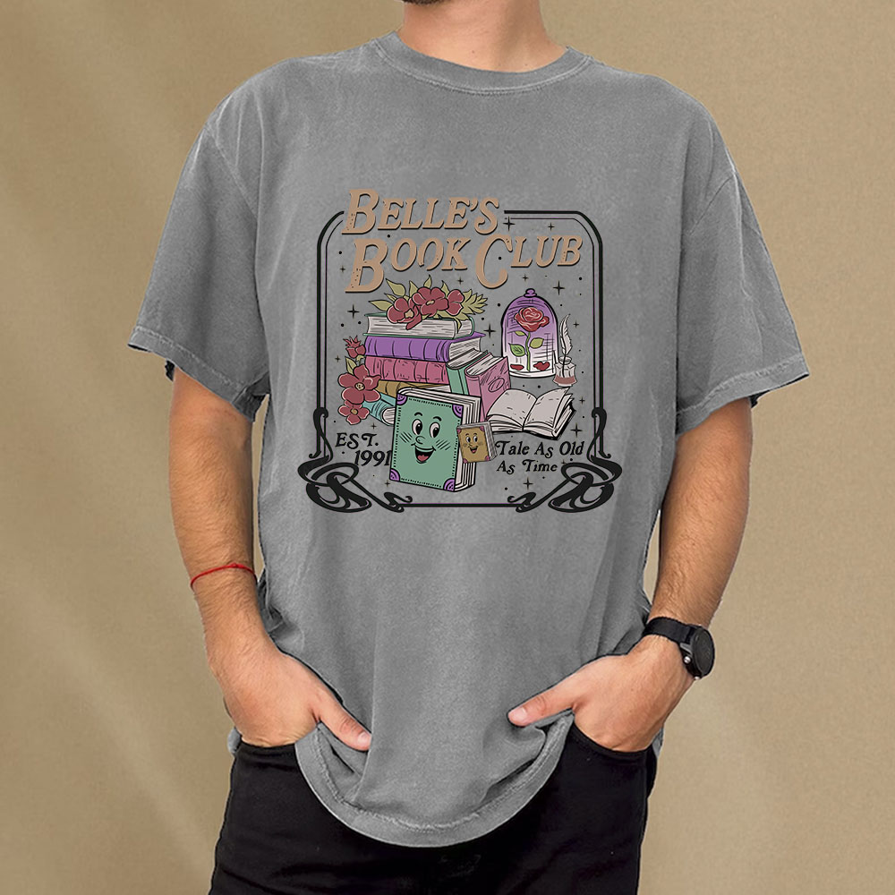Pagewings Belle's Book Club Unisex Washed T-shirt