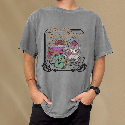Pagewings Belle's Book Club Unisex Washed T-shirt
