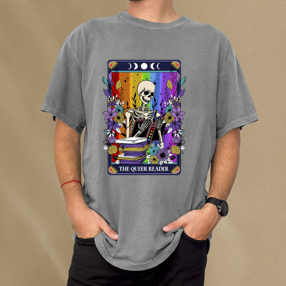 Pagewings The Queer Reader Unisex Washed T-shirt