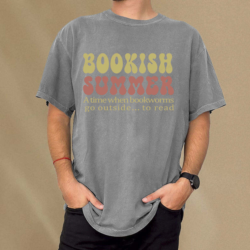 Pagewings Bookish Summer Unisex Washed T-shirt