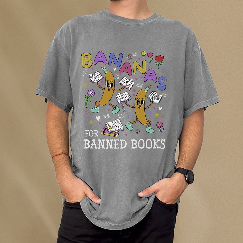 Pagewings Read Banned Books Unisex Washed T-shirt