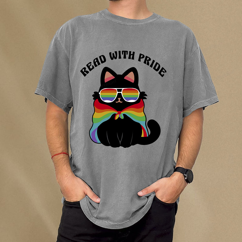 Pagewings Read With Pride Unisex Washed T-shirt