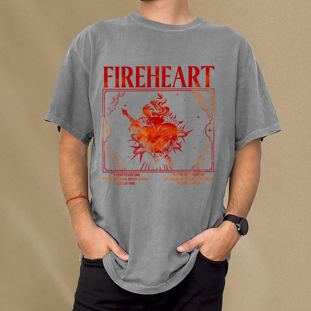 Pagewings Fireheart Unisex Washed T-shirt