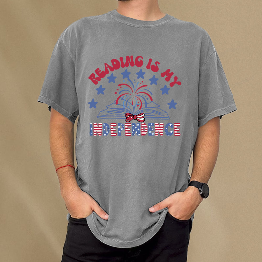 Pagewings Reading Is My Independence Unisex Washed T-shirt
