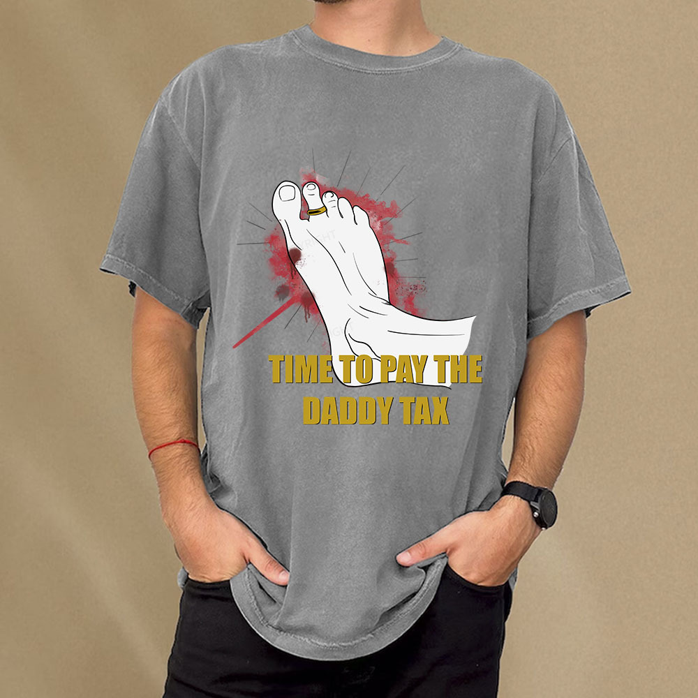 Pagewings Time To Pay The Daddy Tax Unisex Washed T-shirt