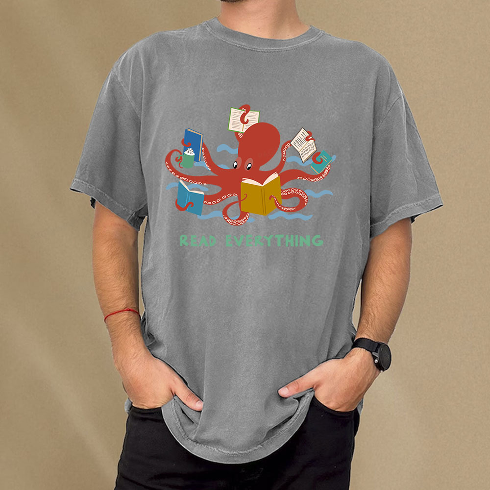Pagewings Read Everything Unisex Washed T-shirt