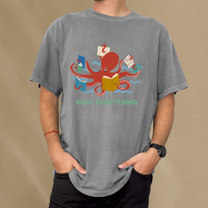 Pagewings Read Everything Unisex Washed T-shirt