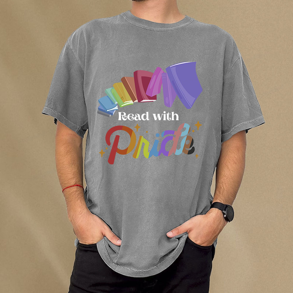 Pagewings Read with Pride Unisex Washed T-shirt