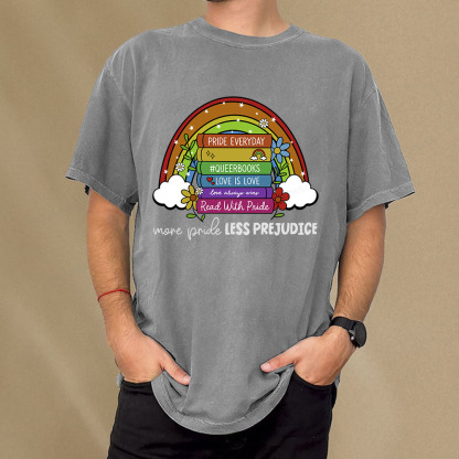 Pagewings More Pride Less Prejudice Unisex Washed T-shirt