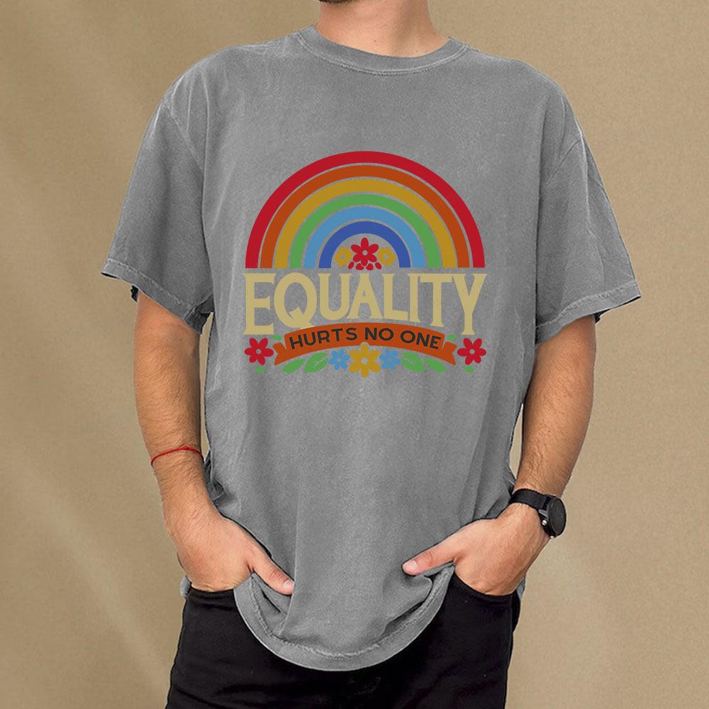 Pagewings Equality Hurts No One Unisex Washed T-shirt
