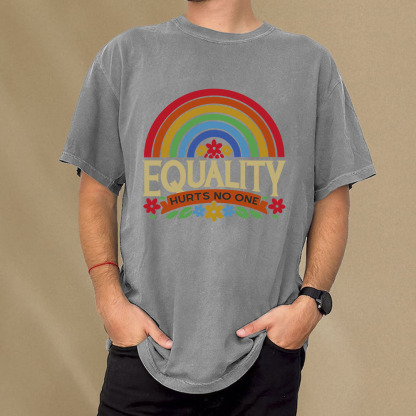 Pagewings Equality Hurts No One Unisex Washed T-shirt