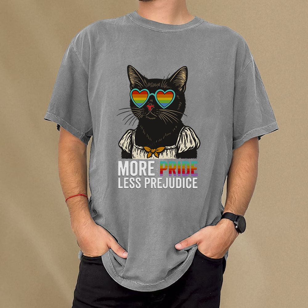 Pagewings More Pride Less Prejudice Unisex Washed T-shirt