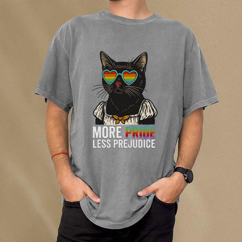 Pagewings More Pride Less Prejudice Unisex Washed T-shirt
