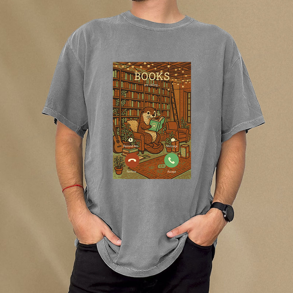 Pagewings Books Are Calling... Unisex Washed T-shirt