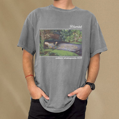 Pagewings Hamlet Ophelia Shakespeare Unisex Washed T-shirt