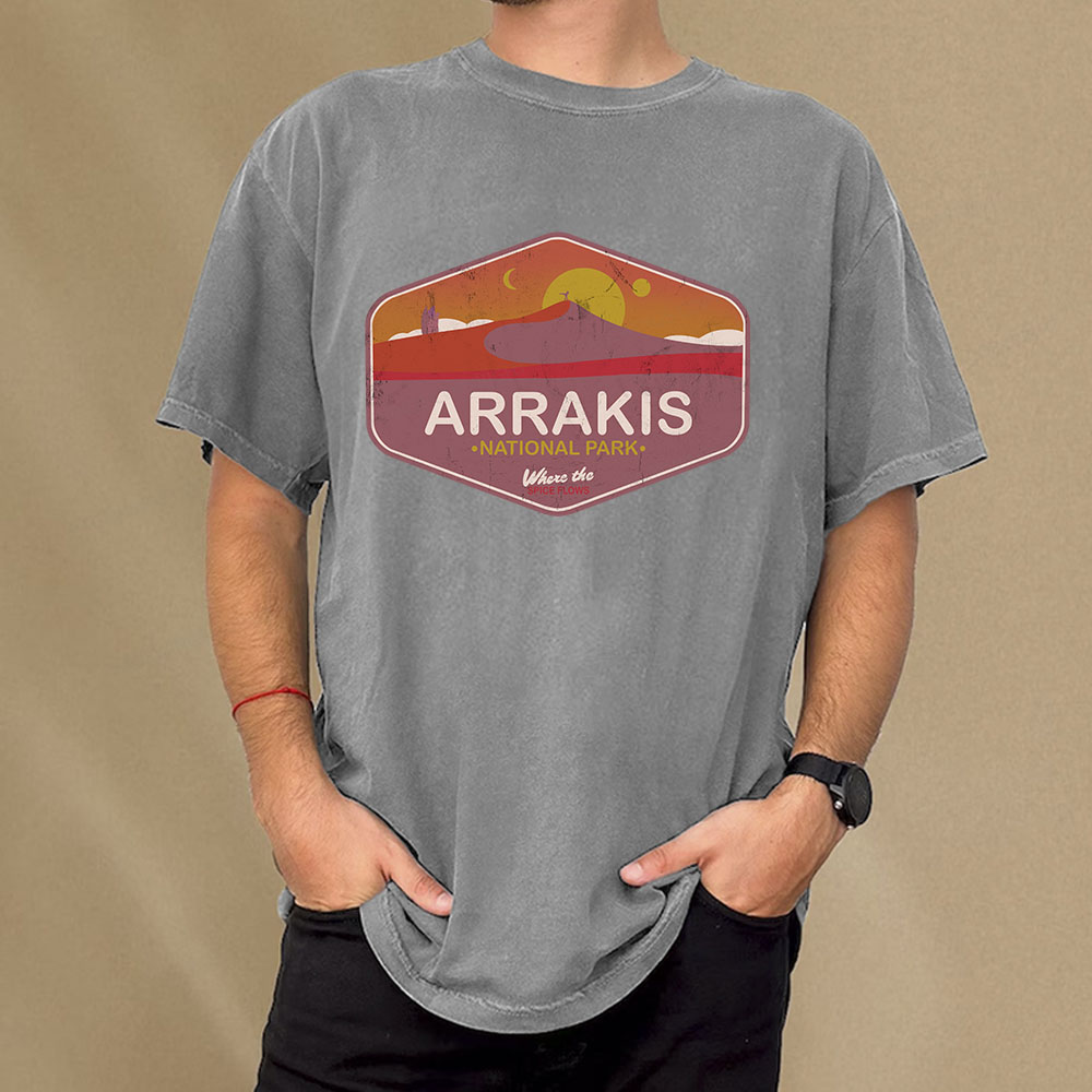 Pagewings Arrakis National Park Unisex Washed T-shirt