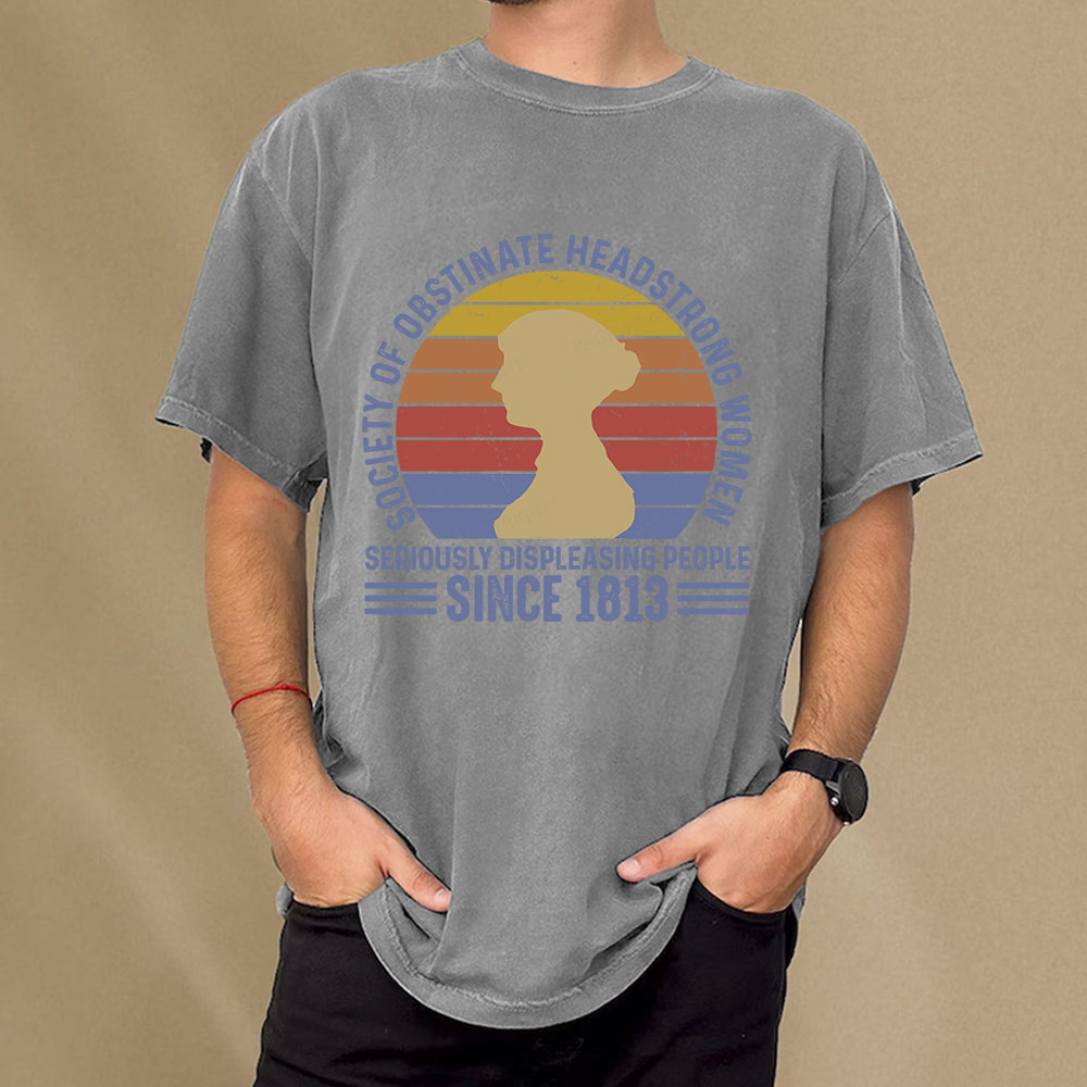 Pagewings Book Society of Obstinate Headstrong Women Unisex Washed T-shirt