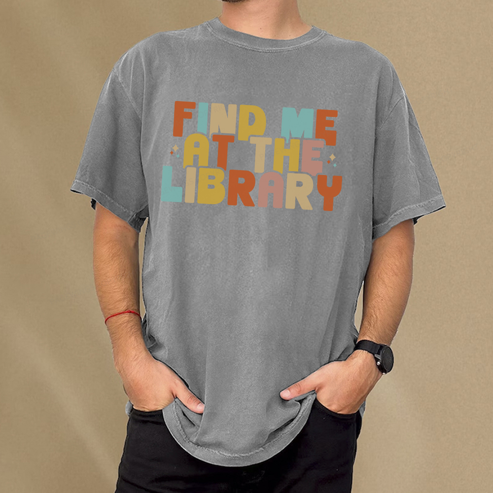 Pagewings Find Me At The Library Shirt Unisex Washed T-shirt