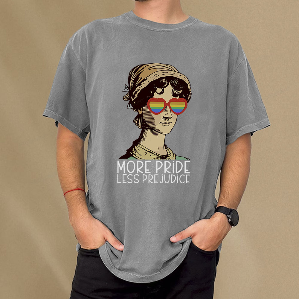 Pagewings More Pride Less Prejudice Book Unisex Washed T-shirt