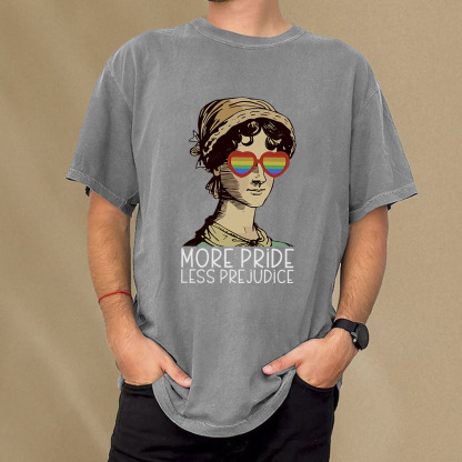 Pagewings More Pride Less Prejudice Book Unisex Washed T-shirt