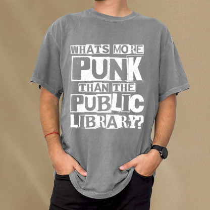 Pagewings What‘s More Punk Than the Public Library Unisex Washed T-shirt