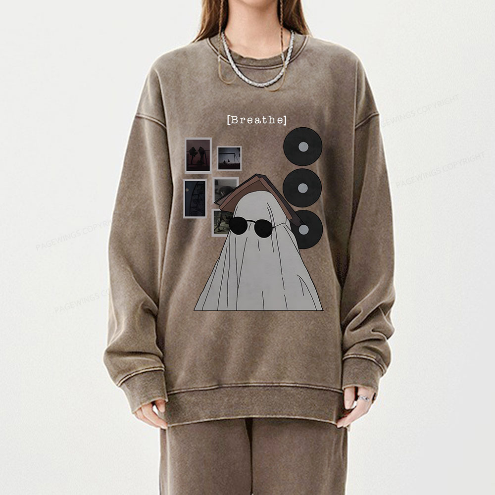 Pagewings Books Music And Life Photos Define Me Unisex Washed Sweatshirt