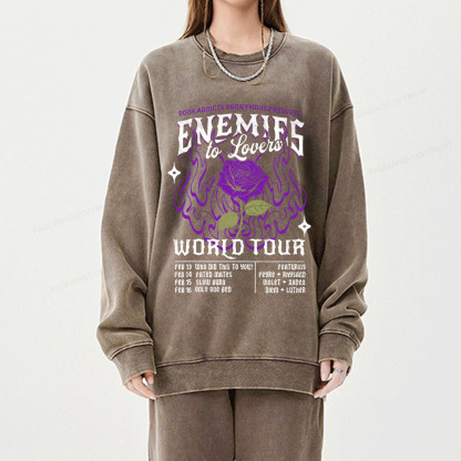  Pagewings Enemies To Lovers Comfort Colors Unisex Washed Sweatshirt