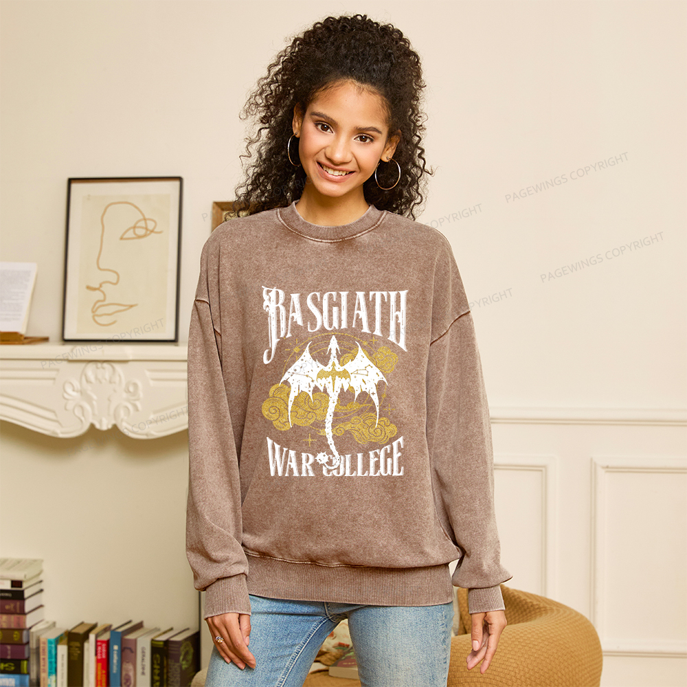 Pagewings Rasgiath Warcollege Unisex Washed Sweatshirt