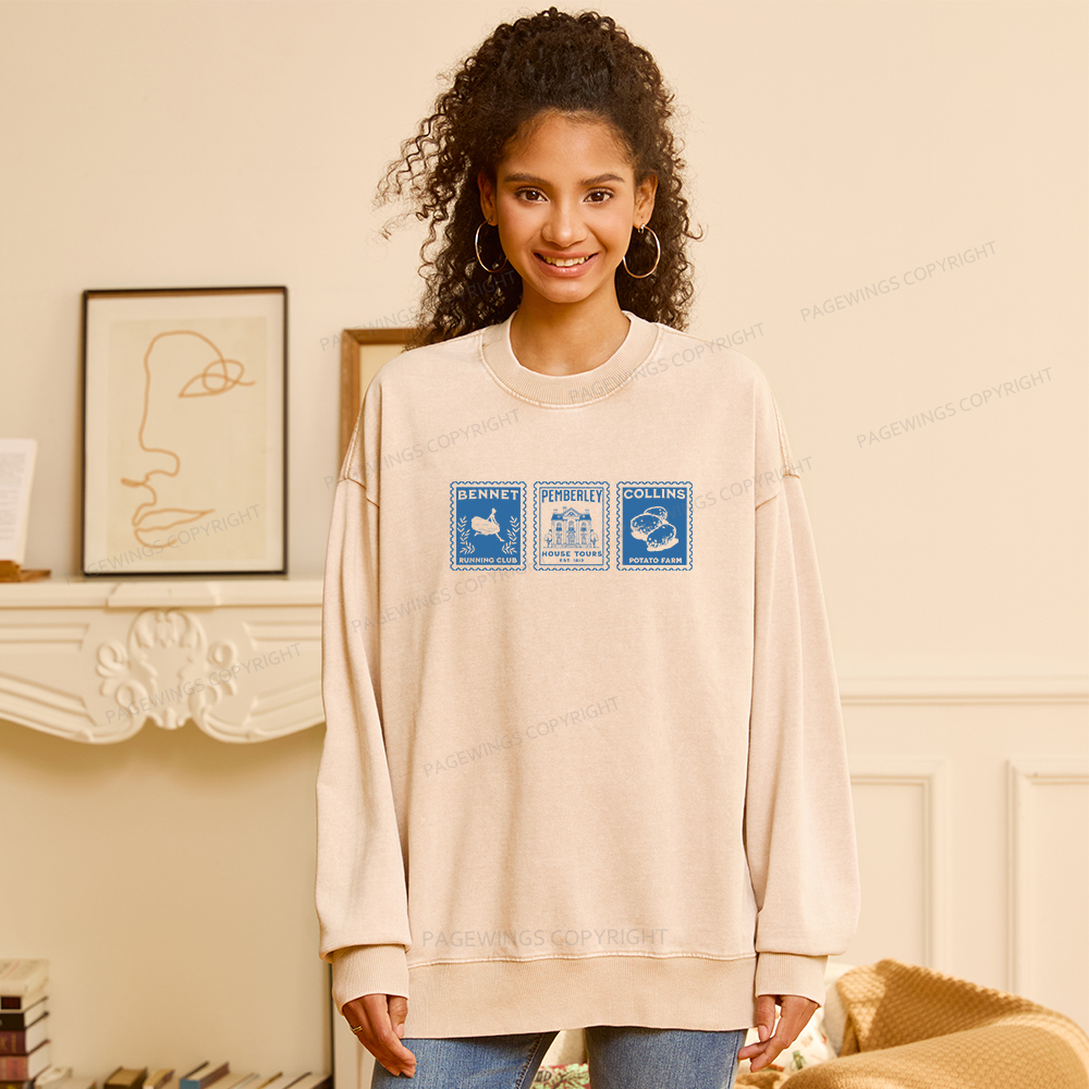 Pagewings The Answer Is Unisex Washed Sweatshirt
