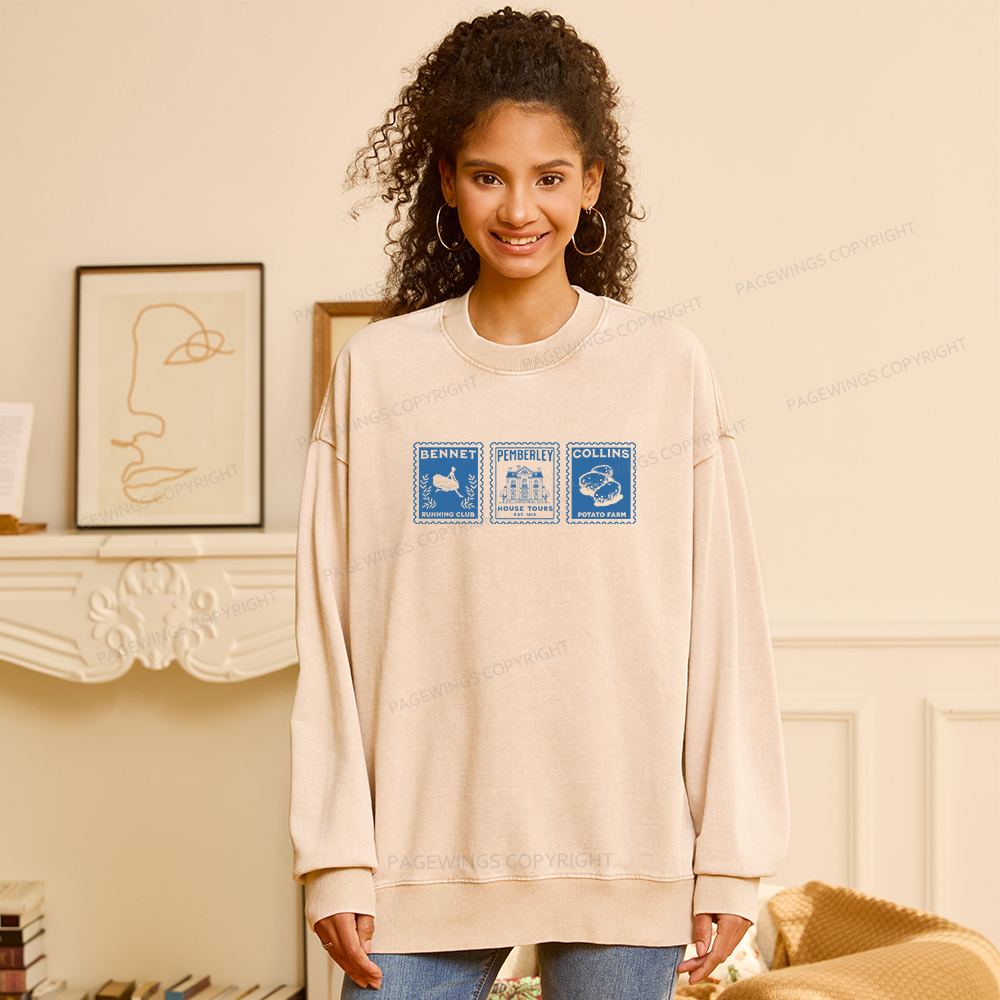 Pagewings The Answer Is Unisex Washed Sweatshirt