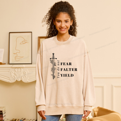 Pagewings You Do Not Yield Unisex Washed Sweatshirt