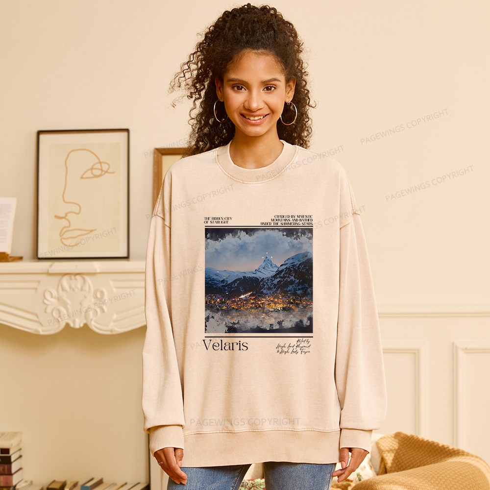 Pagewings Velaris Unisex Washed Sweatshirt