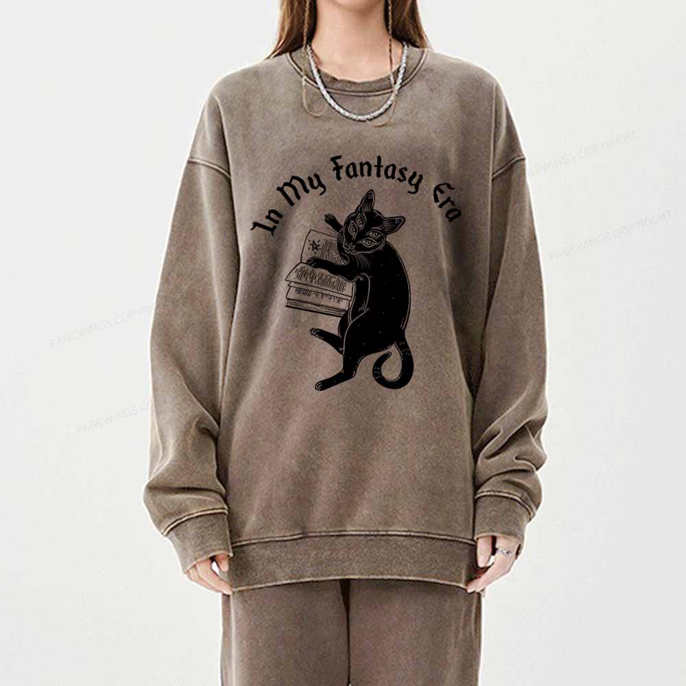 Pagewings In My Fantasy Era Unisex Washed Sweatshirt