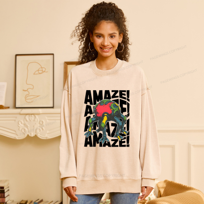 Pagewings Amaze Unisex Washed Sweatshirt