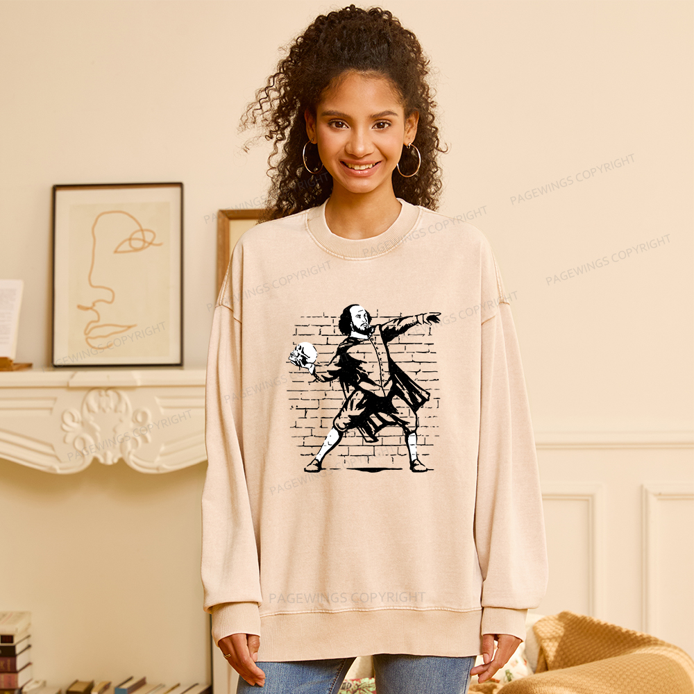 Pagewings The Poet Unisex Washed Sweatshirt