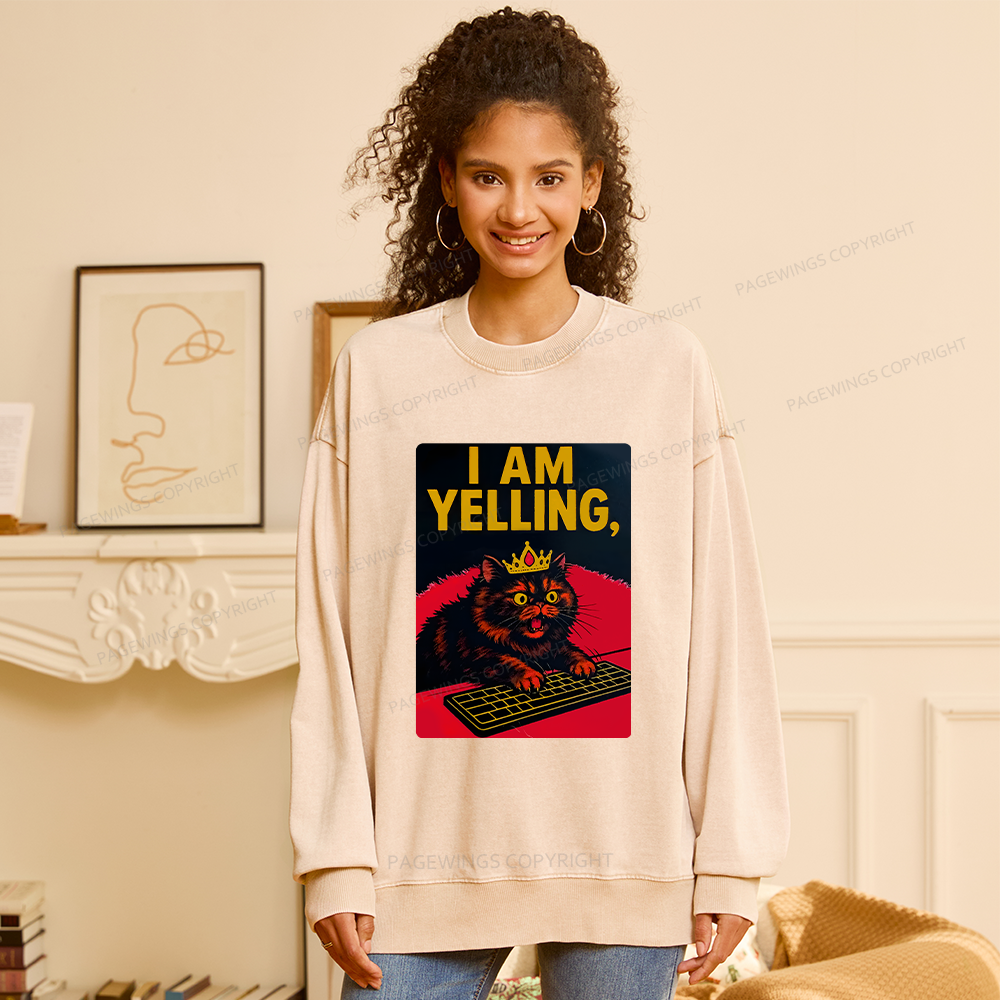 Pagewings Dungeon Crawler Carl Unisex Washed Sweatshirt