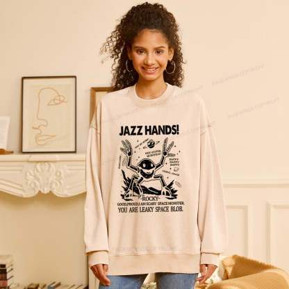 Pagewings You Sleep I Watch Unisex Washed Sweatshirt