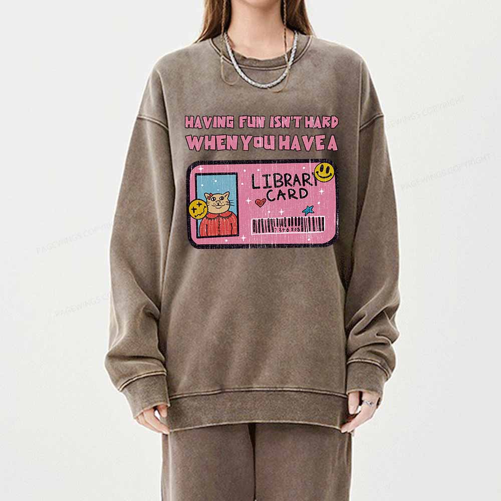 Pagewings Do You Even Read Unisex Washed Sweatshirt