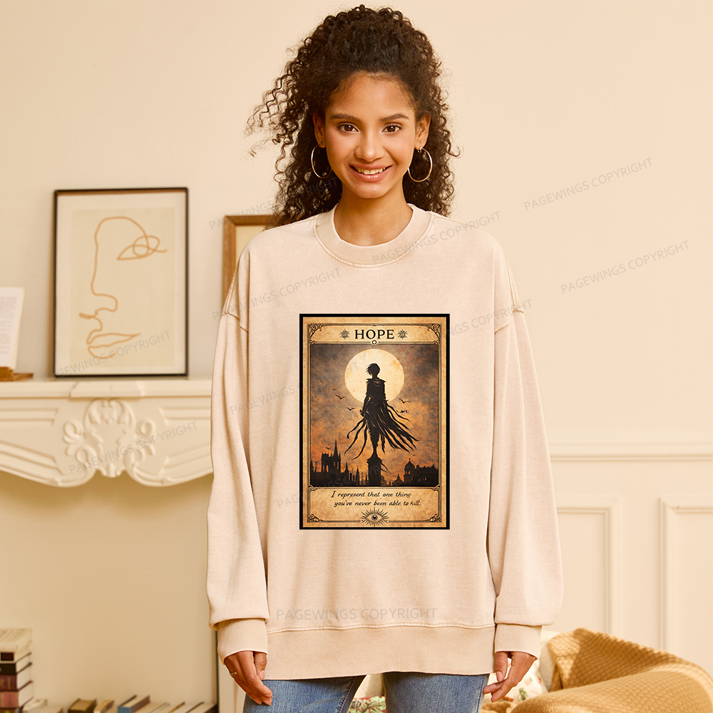 Pagewings Hope Unisex Washed Sweatshirt