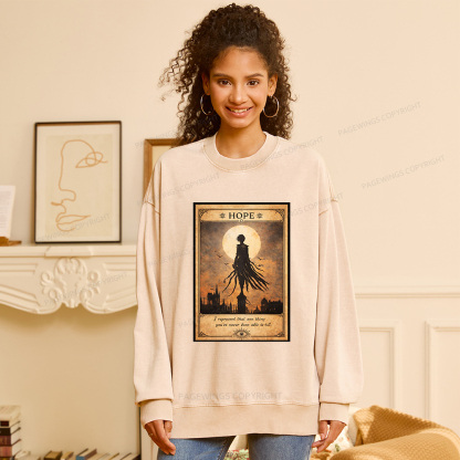 Pagewings Hope Unisex Washed Sweatshirt