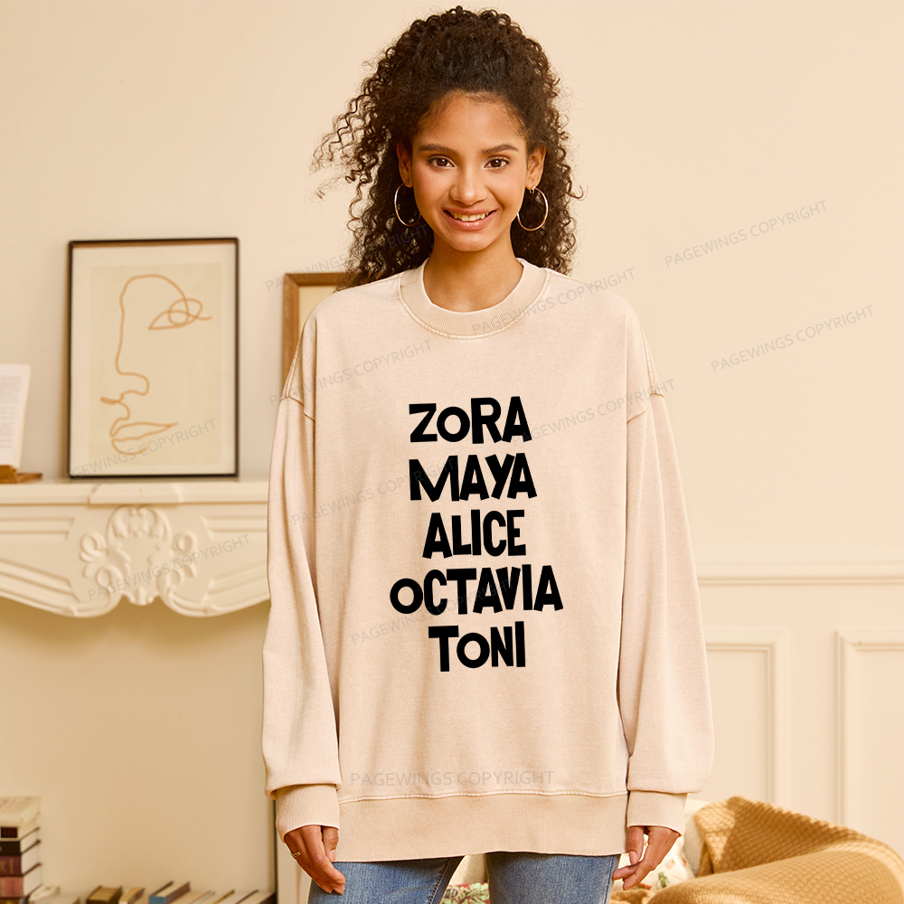 Pagewings Book Lovers and Writers Washed Sweatshirt