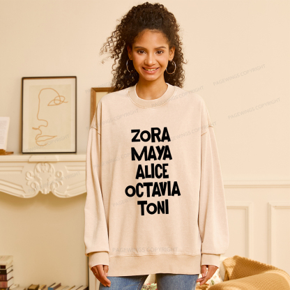 Pagewings Book Lovers and Writers Washed Sweatshirt