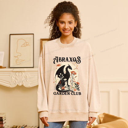 Pagewings Abraxos Flower Garden Club Washed Sweatshirt