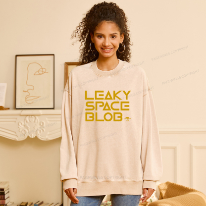 Pagewings Leaky Space Blob Washed Sweatshirt