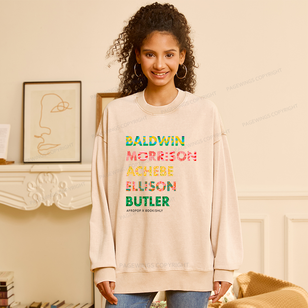 Pagewings Afropop X Bookishly Washed Sweatshirt