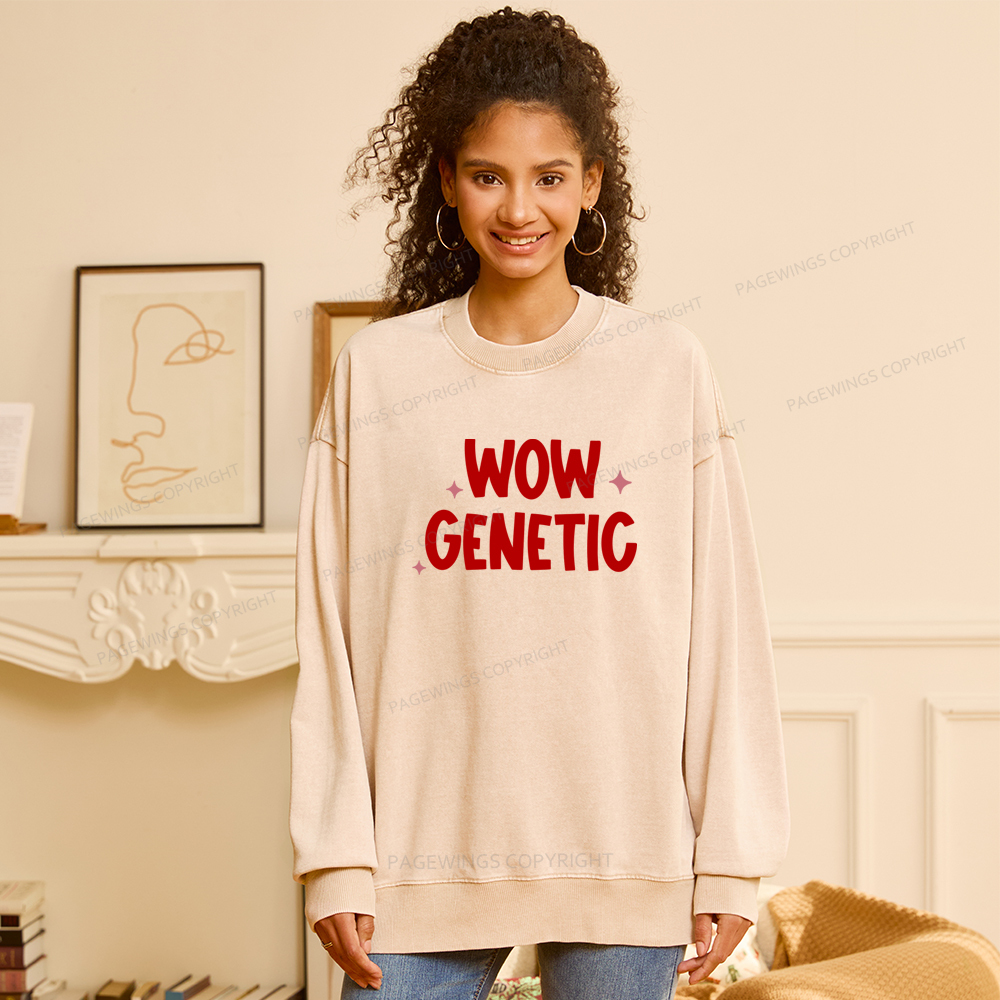 Pagewings Wow Genetic Washed Sweatshirt
