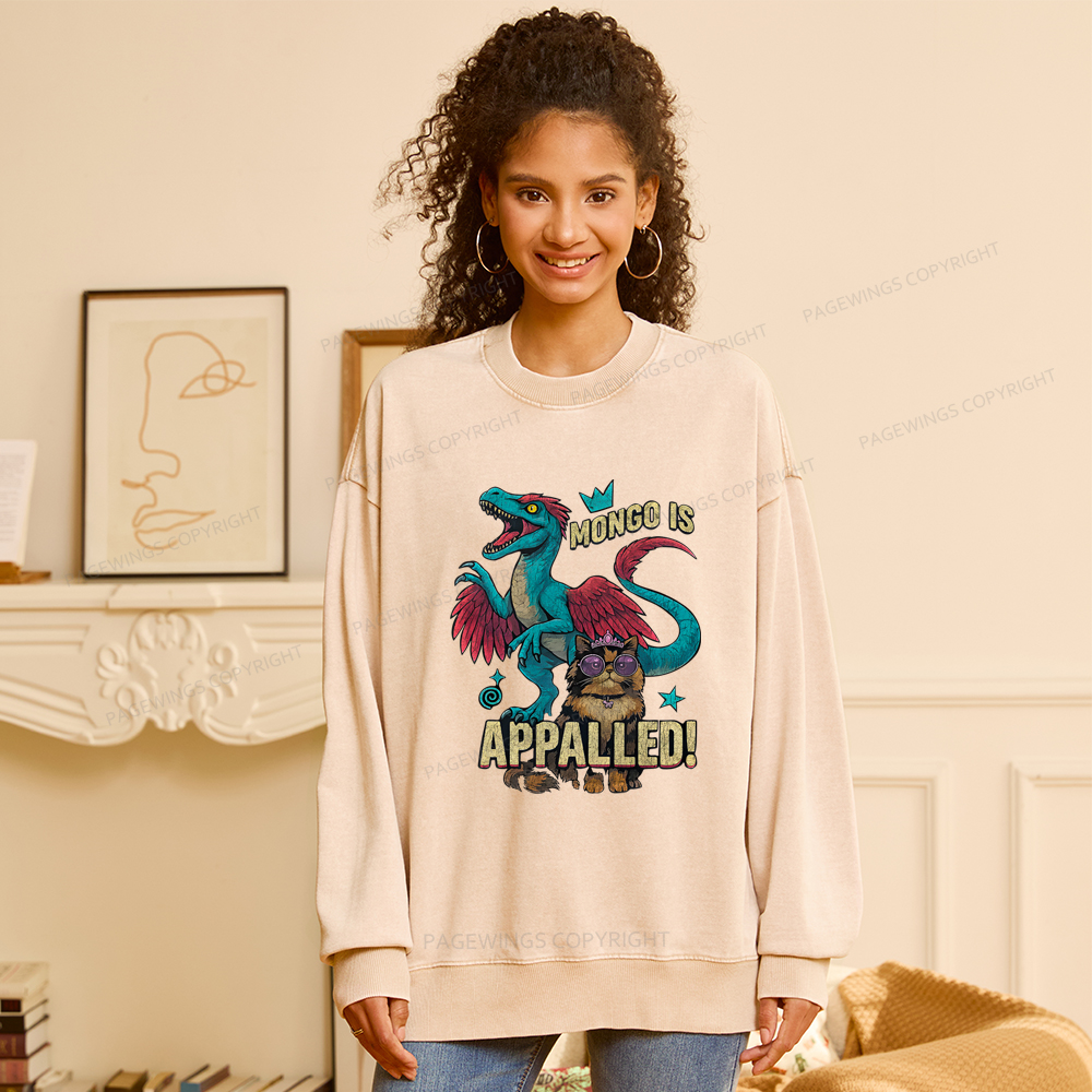 Pagewings Mongo Is Appalled Unisex Washed Sweatshirt