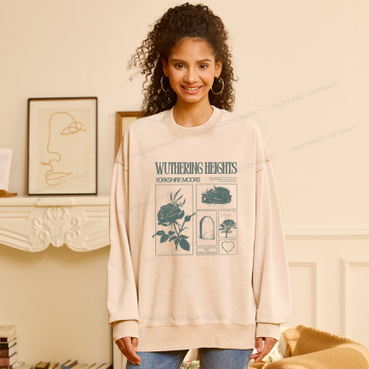 Pagewings Literary Quote Unisex Washed Sweatshirt